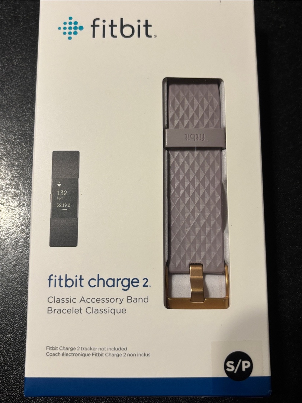 fitbit charge 2 Classic Accessory Band in Mauve Lilac with Rose Gold Buckle